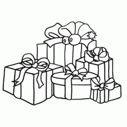 Dibujo para colorear Regalos