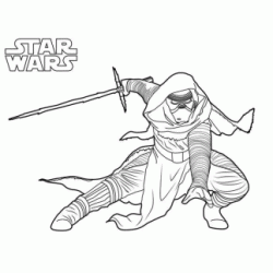 Dibujo para colorear Kylo ren