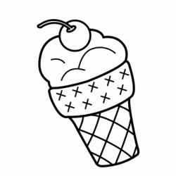 Dibujo para colorear Helado de cereza