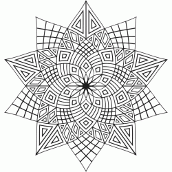 Dibujo para colorear Mandalas de flores