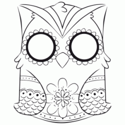 Dibujo para colorear B&uacute;ho