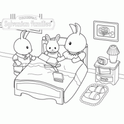 Dibujo para colorear &iexcl;A la cama conejito!