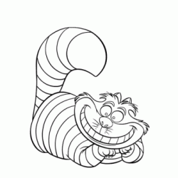 Dibujo para colorear El gato de cheshire