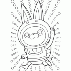 Dibujo para colorear Conejo Yokai