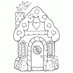 Dibujo para colorear Casa de jengibre