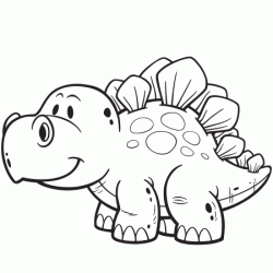 Dibujo para colorear Estegosaurio