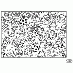 Dibujo para colorear Mil y un pollitos
