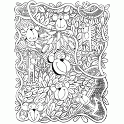 Dibujo para colorear Tití