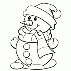Dibujo para colorear Bola el mu&ntilde;eco de nieve
