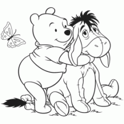 Dibujo para colorear Winnie y Eeyore