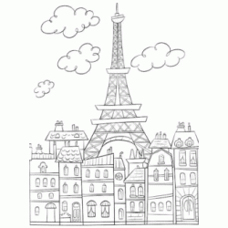 Dibujo para colorear Par&iacute;s