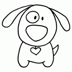 Dibujo para colorear Bonito perrito