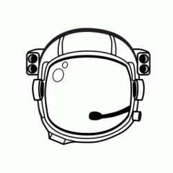 Dibujo para colorear Casco de astronauta