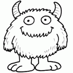 Dibujo para colorear Peque&ntilde;o monstruo peludo
