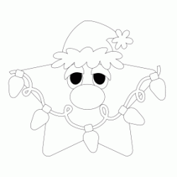 Dibujo para colorear Estrella de navidad