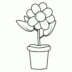Dibujo para colorear Maceta