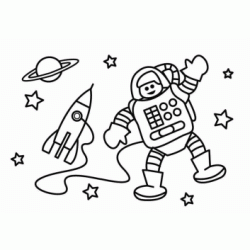 Dibujo para colorear Astronauta