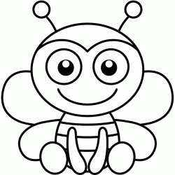 Dibujo para colorear Linda abejita