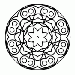 Dibujo para colorear Mandalas de flores