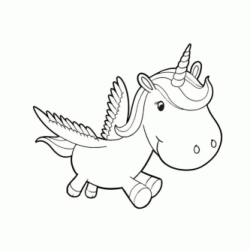 Dibujo para colorear Unicornio