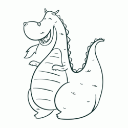 Dibujo para colorear Drag&oacute;n bondadoso