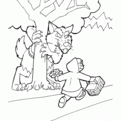 Dibujo para colorear La Caperucita Roja