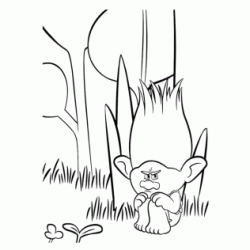 Dibujo para colorear Rama, Trol Gruñón