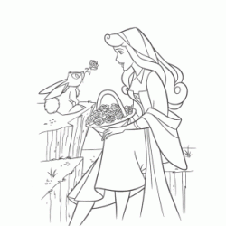 Dibujo para colorear Aurora - La bella durmiente
