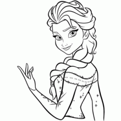 Dibujo para colorear Elsa - Congelada