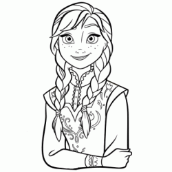 Dibujo para colorear Princesa Ana de Arendelle