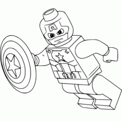 Dibujo para colorear Lego capitan america