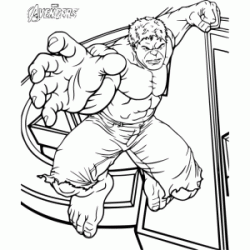 Dibujo para colorear Hulk vengadores