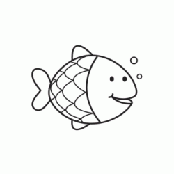 Dibujo para colorear Pez peque&ntilde;o