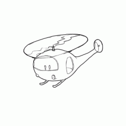 Dibujo para colorear Helic&oacute;ptero