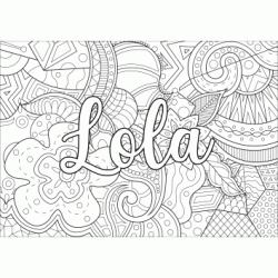 Dibujo para colorear Dibujo para colorear nombre - Lola