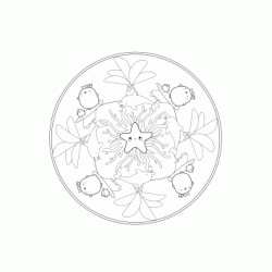 Dibujo para colorear Mandala Molang