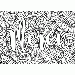 Dibujo para colorear Gracias m&aacute;ndala