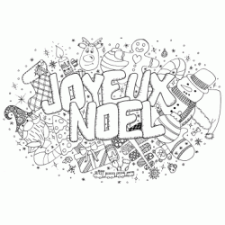 Dibujo para colorear Feliz Navidad
