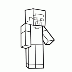 Dibujo para colorear Steve minecraft