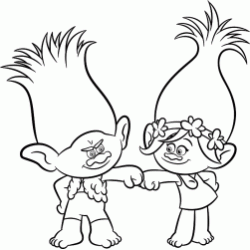 Dibujo para colorear Rama y amapola