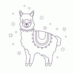 Dibujo para colorear Llamas para colorear