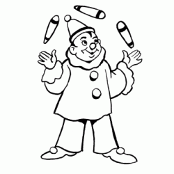 Dibujo para colorear Malabarista pierrot