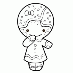 Dibujo para colorear Hombrecito de pan de jengibre