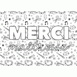 Dibujo para colorear Gracias señora