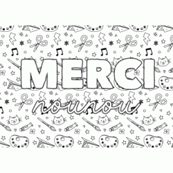 Dibujo para colorear Gracias ni&ntilde;era