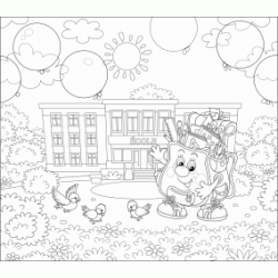 Dibujo para colorear Buen regreso