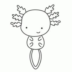 Dibujo para colorear Ajolotes