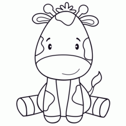 Dibujo para colorear Peque&ntilde;a jirafa