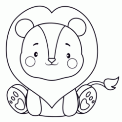 Dibujo para colorear Le&oacute;n de la sabana