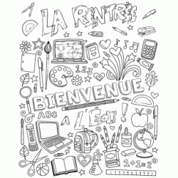 Dibujo para colorear Es el regreso a la escuela